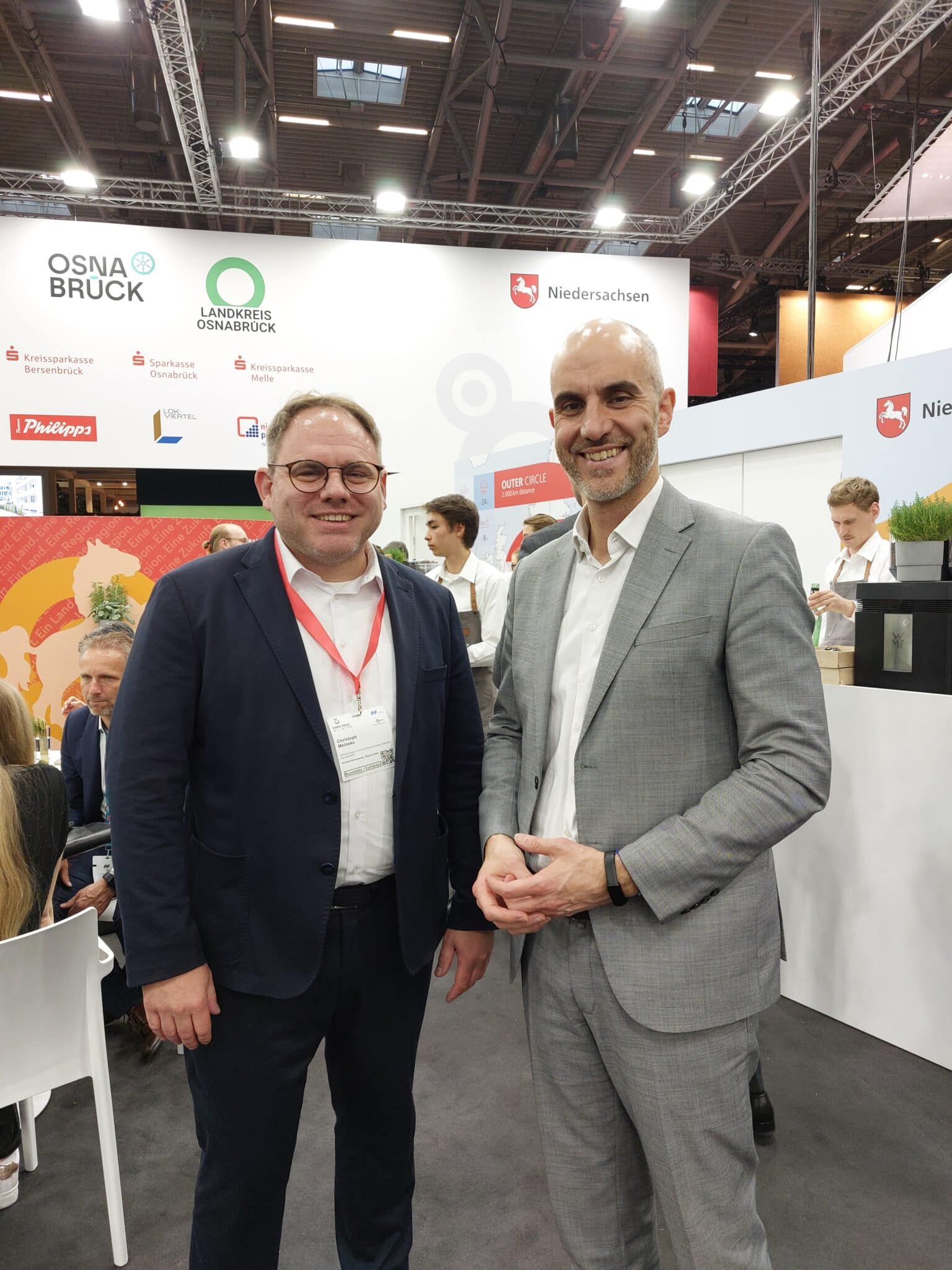 Christoph Meineke, Geschäftsführer der Metropolregion GmbH, und Belit Onay, Oberbürgermeister von Hannover sowie Aufsichtsratsvorsitzender der Metropolregion (Foto: Jennifer Bullert)