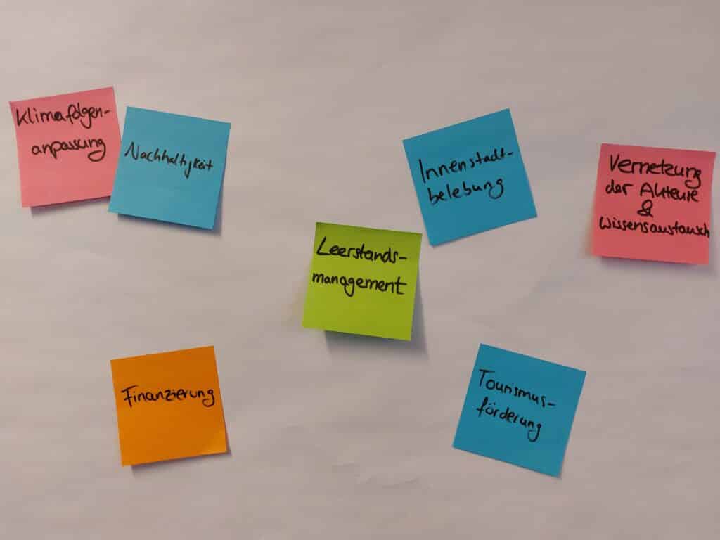 Brainstorming Lebendige Innenstädte Themenideen (Foto: Jennifer Bullert)
