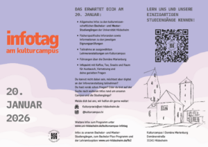 Flyer Kulturcampus Infotag 2026 (Grafik: Kulturcampus Universität Hildesheim)