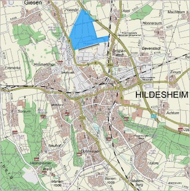 gewerbepark hildesheim giesen (karte stadt hildesheim)